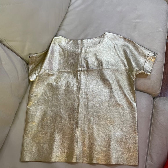 Maje gold lamb leather top - never worn - Picture 2 of 7
